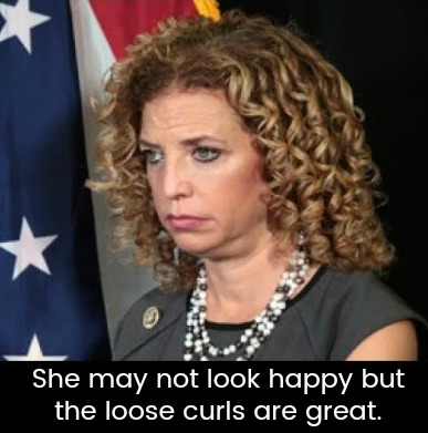 Debbie Wasserman Schultz's hair could have frizz-free loose curls with a keratin treatment. Uncurly.com